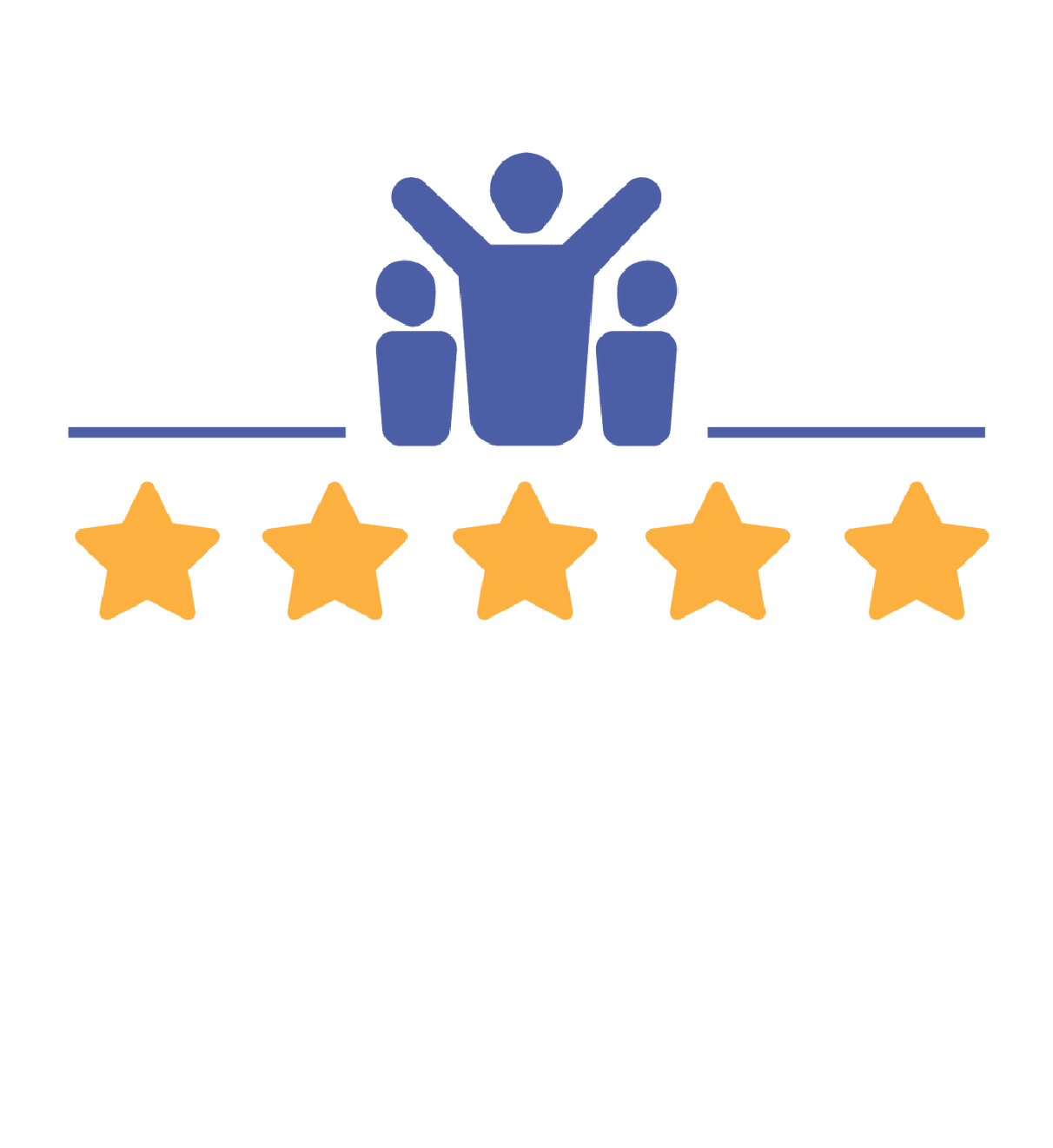 a logo with text and people